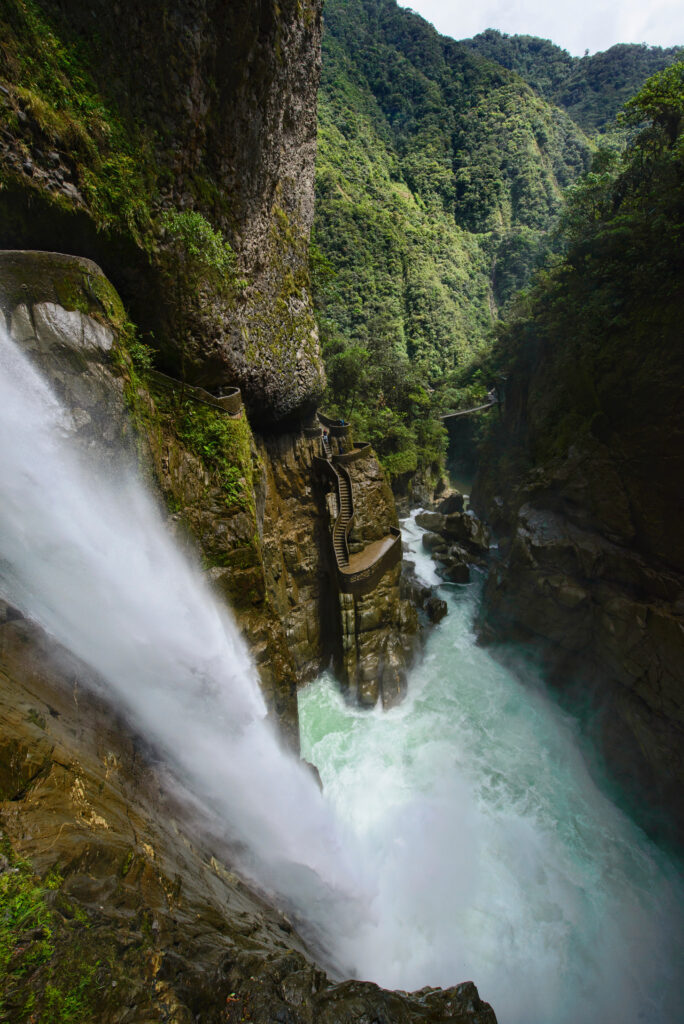 The spectacular Paílón Del Diablo waterfall, Baños de Agua Santa, Ecuador