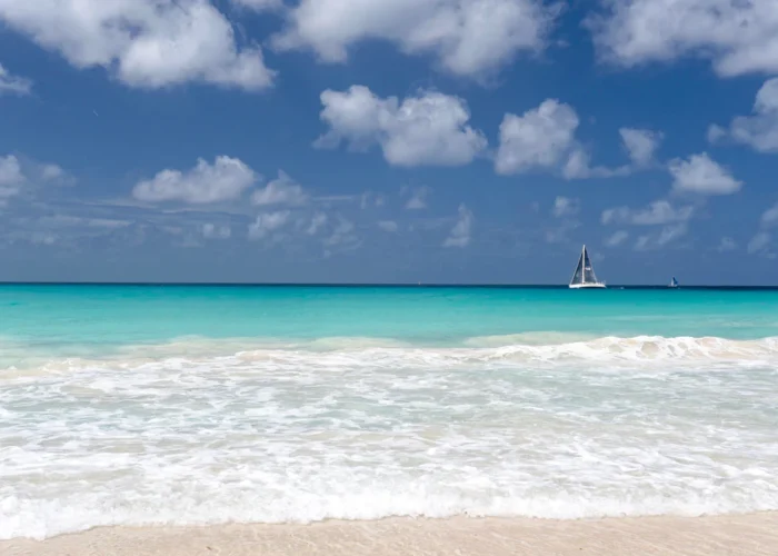 Barbados turquoise sailing
