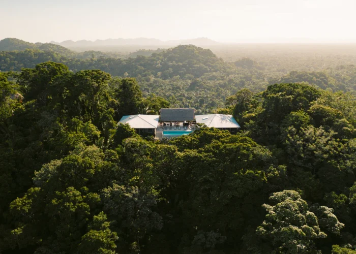 Belize Copal Tree Lodge front on Belize Copal Tree Lodge front on