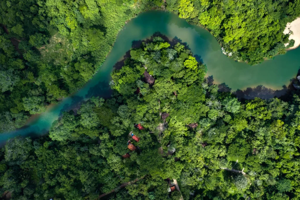 Belize Mystic River aerial