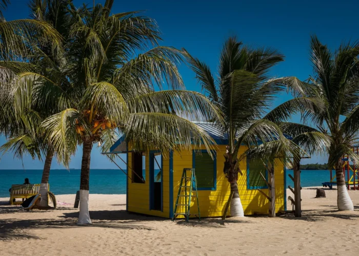 Belize Placencia town beach