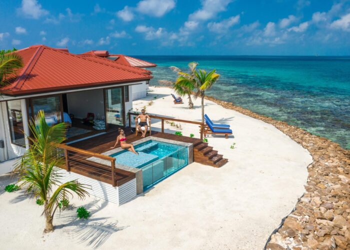 Belize Ray Caye plunge pool exterior Belize Ray Caye plunge pool exterior