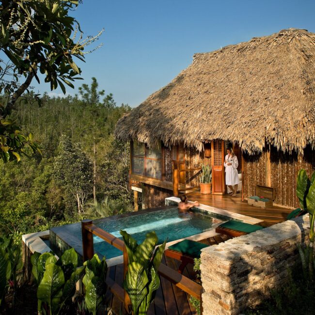 Blancaneaux Lodge plunge pool Belize Mountain Pine Ridge