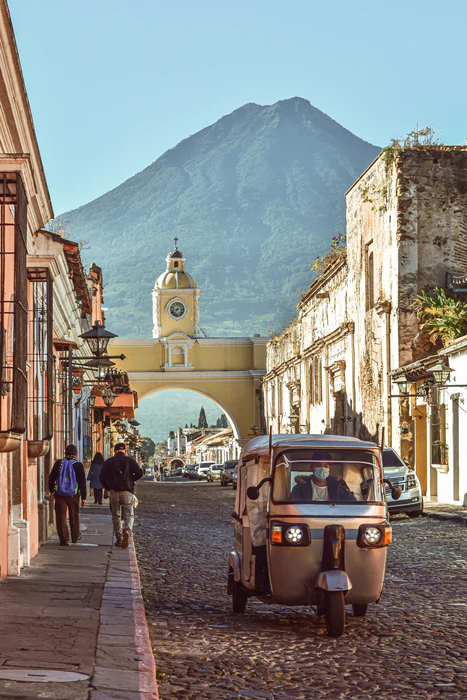 Guatemala Antigua tuktuk portrait