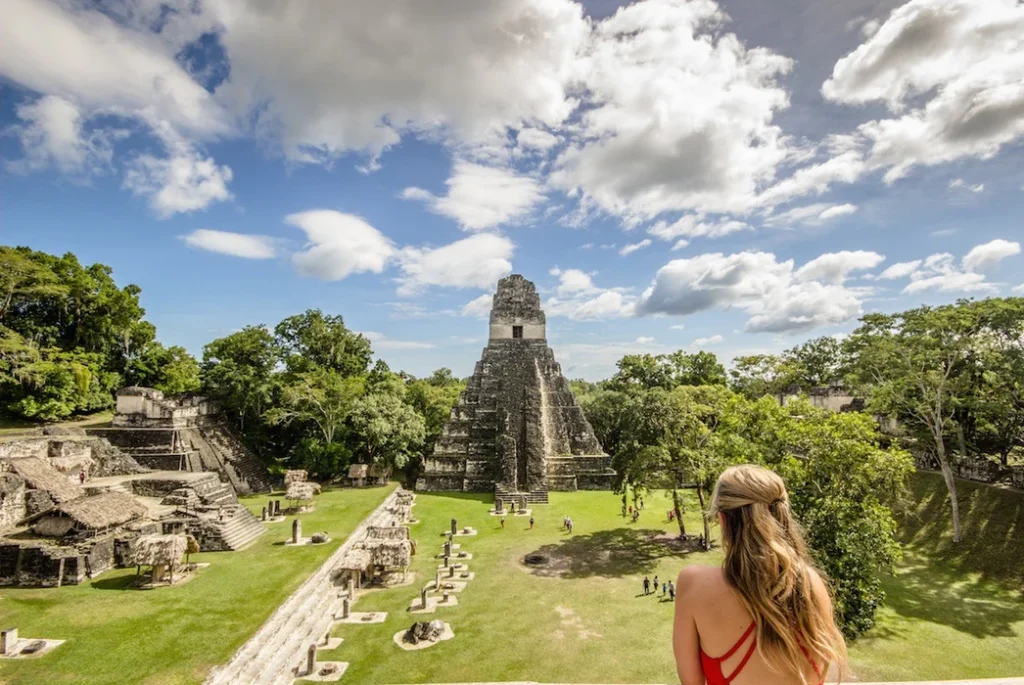Guatemala Tikal view woman