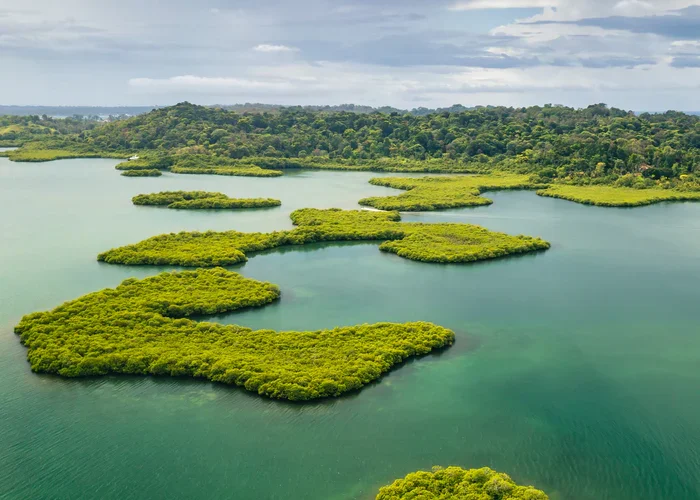 Panama Bocas del Toro aerial Panama Bocas del Toro aerial