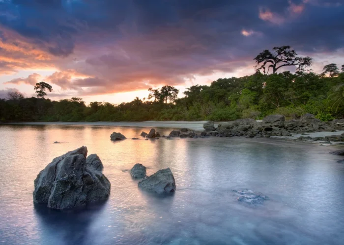 Panama Isla Palenque beach sunset Panama Isla Palenque beach sunset