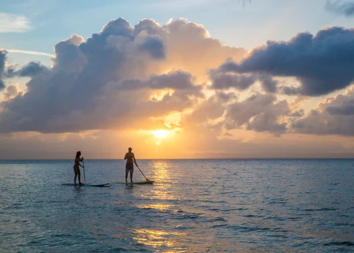 Ray Caye Belize paddleboarding Ray Caye Belize paddleboarding