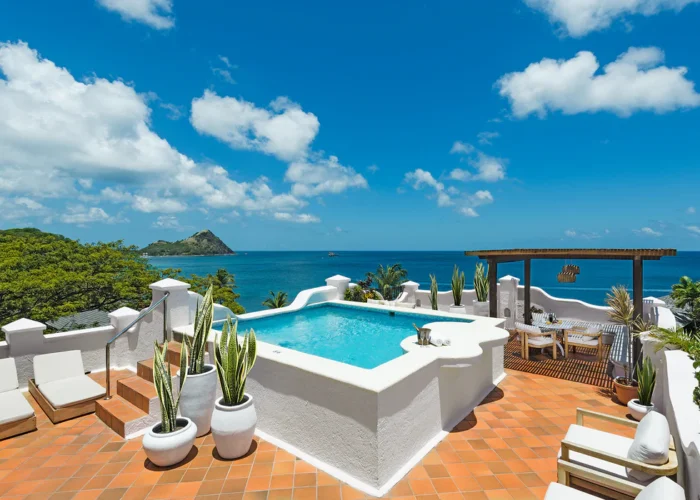 St Lucia Cap Maison rooftop plunge pool St Lucia Cap Maison rooftop plunge pool
